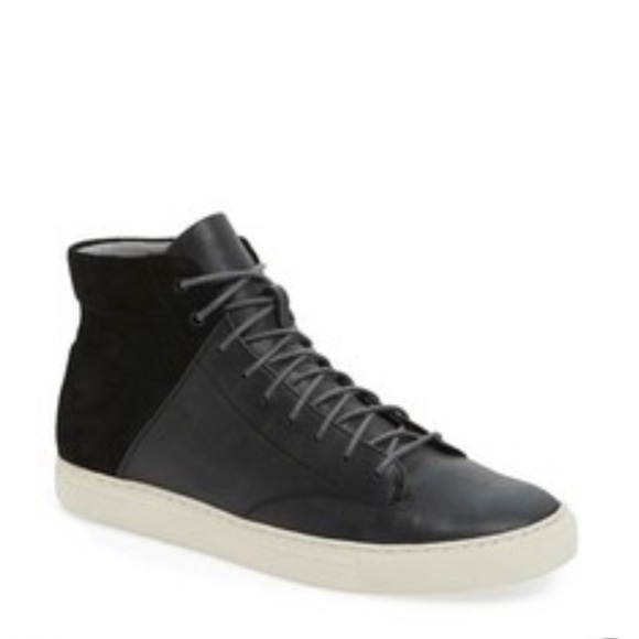 TCG Other - TCG Thoroughly Crafted Goods Porter Black Leather Men’s High Top Sneakers 12